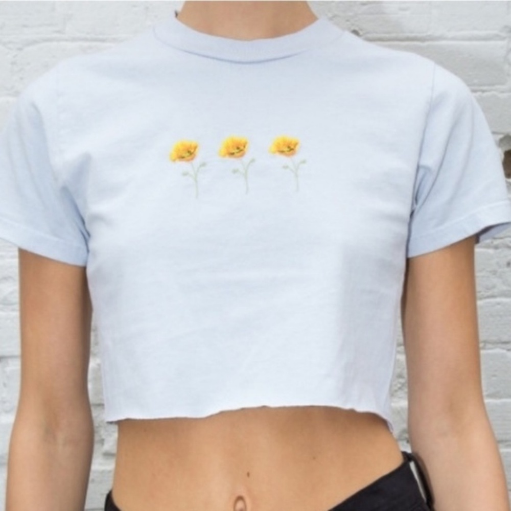 Brandy Melville White Serena Poppy top - Picture 5 of 5